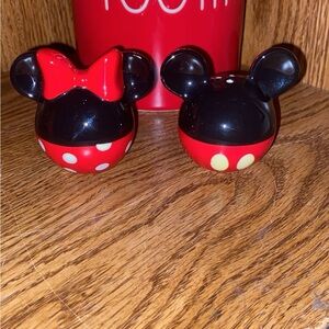 Disney Red and Black Mickey & Minnie Salt and Pepper Shakers